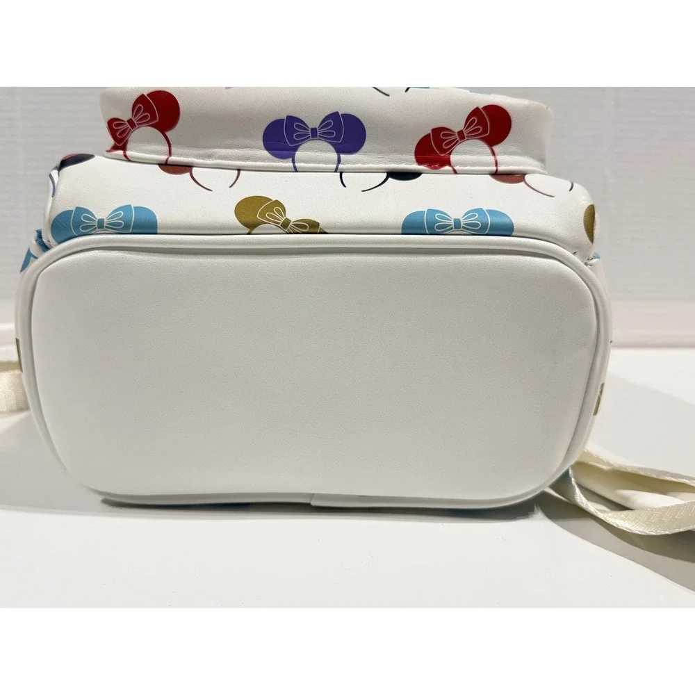 DISNEY PARKS Loungefly‎ Mini Backpack - Minnie Mouse Ears White - Size 10x9